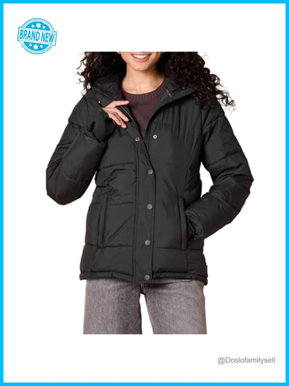Women's Heavyweight Winter Jacket Quilted Hooded Puffer Coat